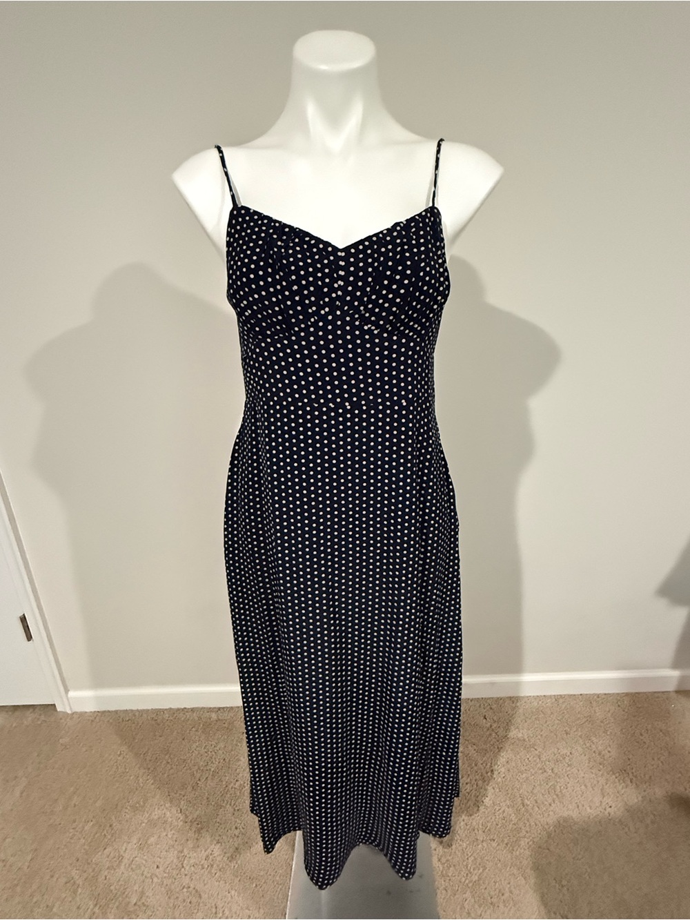 New Amazon The Drop Womens Linea Spaghetti Strap Maxi Dress w/ Front Slit Medium